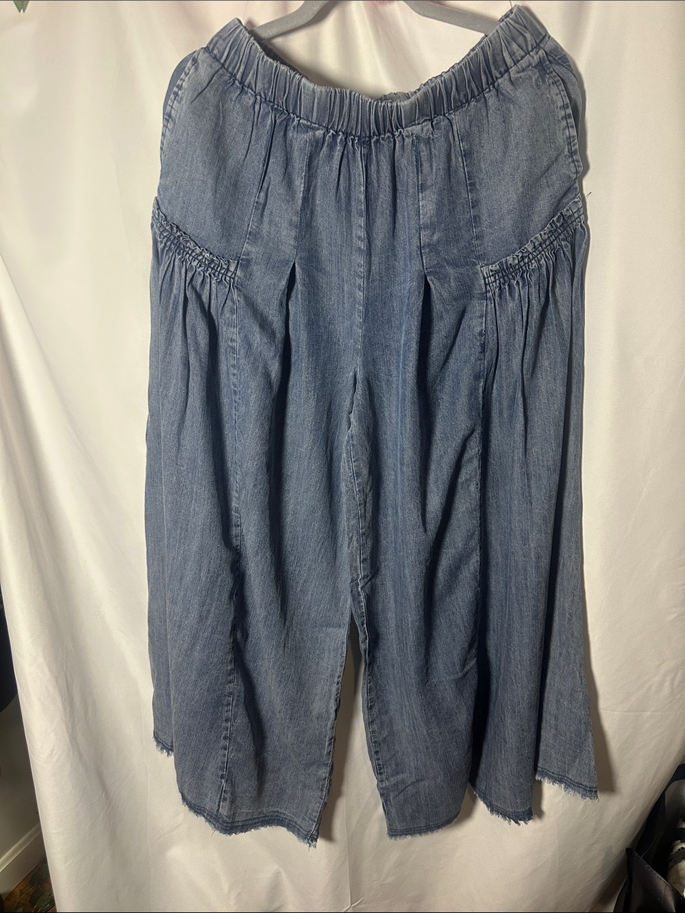 easel Light Blue Wide-Leg Denim Palazzo Jeans
